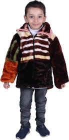 Kid Kupboard Baby Boys and Baby Girls Full-Sleeves Brown Light Weight Sweatshirt (3-4 Years, Cotton, Pack of 1)