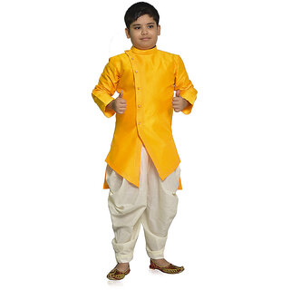                       Boys Festive  Party Dhoti  Kurta Set( Yellow Pack of 1)                                              