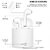 Wireless Bluetooth Earbuds With MIC, White