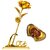 24k Gold Foil Golden Rose with Love stand 2pc golden wrapping chocolate with box for Gift