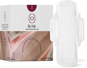 Be Me - Sanitary Pads for Women Single Wing For Moderate  Heavy Flow With Brown Disposal Pouches Regular Pack of 12