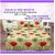 UnV Almond floral print King size double bedsheet with pillow covers