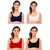 Texello Pack of 4 Women Sports Non Padded Bra (Multicolor)