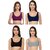 Texello Pack of 4 Women Sports Non Padded Bra (Multicolor)