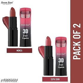 Seven Seas 3D Matte Lipstick Pack of 2pc