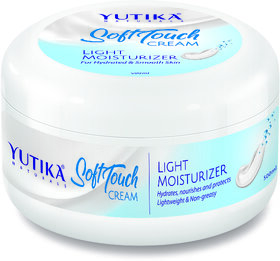 Yutika Naturals Soft Touch Light Moisturizer for Face, Hand  Body, White 300 ml Pack Of 1