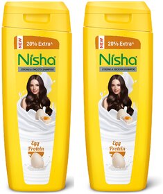 Nisha Egg Protein Shampoo For Strong  Smooth Hair, 180 ML Pack Of 2