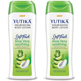 Yutika Nourishing Soft Touch Body Lotion Aloe vera Soothing 500ml Pack Of 2 Yutika Nourishing Soft Touch Body Lotion Aloe vera Soothing 500ml Pack Of 2