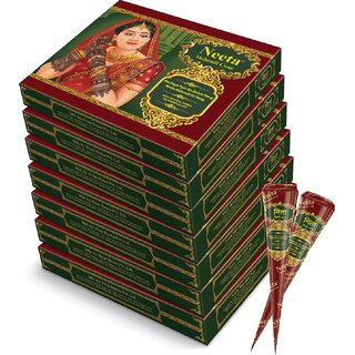Neeta Mehendi Cone Henna Temporary Tettoo Mehendi (Pack of 84 Pcs)