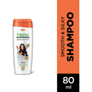                       Nisha Smooth Naturally Soft Silky Hair Shampoo, 80 ML Pack Of 4                                              