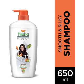 Nisha Smooth Naturally Soft Silky Hair Shampoo, 650 ML Pack Of 1
