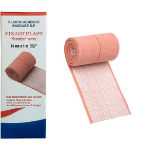 Elastic Adhesive Bandage B.P. 10cm1m (Stretched)  Adhesive Crepe Bandage Pack of - 1
