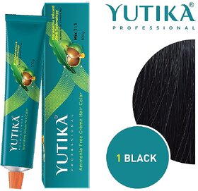 Yutika Professional Creme Hair Color 100gm, Natural Black