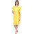 FeelBlue Terry Cotton Free Size Double Shaded Women's Bathrobe, Gold