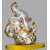 Diviniti Pagdi Ganesha Statue for Car Dashboard  999 Pure Silver Plated Ganpati Ceramic Figurine Peace and Prosperity