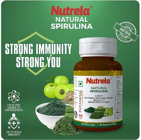 Nutrela Natural Spirulina Tablets for Men  Women (Pack of 3)