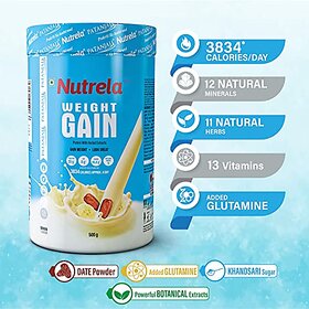 Nutrela Weight Gain - Banana Flavour (Pack of 2 powder)