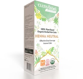 Cultivator's Organic Hair Colour - Herbal Hair colour for Women and Men - Henna Neutral-  100g