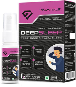 Gymvitals Deep Sleep Melatonin Oral Spray, for Fast, Deep  Calm Sleep, For Men  Women, Easy to Use, Time Saving, Faste