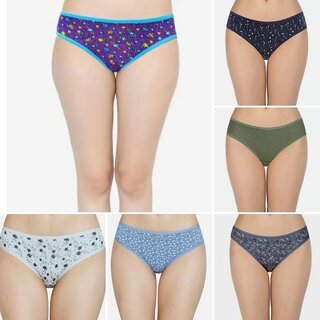 Sigma Soft Touch Hipster Multi-color Printed Panties For Women Girls Pack