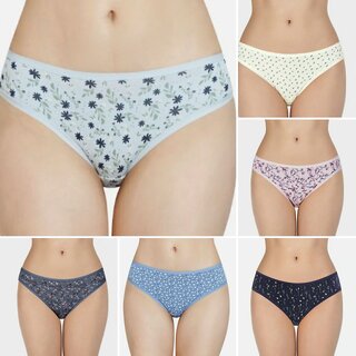                       Sigma Soft Touch Hipster Multi-color Printed Panties For Women Girls Pack                                              