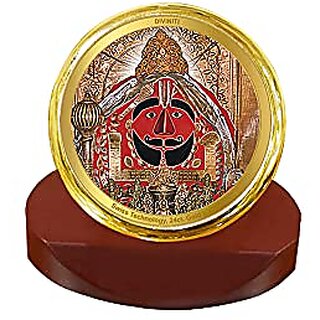                       DIVINITI Shri Salasar Balaji God Idol Photo Frame for Car Dashboard Table Dxc3xa9cor office | MCF 1C Photo Frames and 24K Gold Plated Foil| Religious photo frame idol for Pooja Gifts Items (5.5X5.0CM)                                              