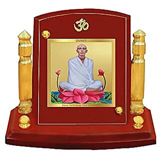                       DIVINITI Ram Thakur Photo Frame for Car Dashboard Table Decor| MDF 1B P+ Classic Radha Soami and 24K Gold Plated Foil| Religious Frame Idol for Pooja Worship Gifts Items (7 X 9CM)                                              