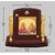 DIVINITI Ganesh and Laxmi Ji Idol Photo Frame for Car Dashboard Table Dxc3xa9corMDF 1B wooden Frame 24K Gold Plated Foil and Engraved Pillars of BrassIdol for Pooja Gifts Items (7x 9CM)