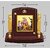 DIVINITI Krishna with cow Idol Photo Frame for Car Dashboard Table Dxc3xa9cor officeMDF 1B Frame 24K Gold Plated Foil and Engraved Pillars of BrassIdol for Pooja prayer Gifts Items (7x 9CM)