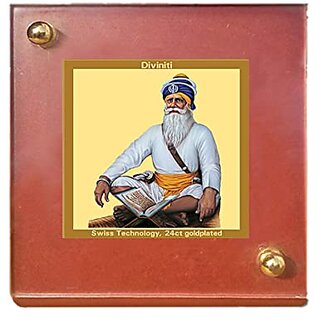                       Diviniti Baba Deep Singh Ji God Idol Photo Frame for Car Dashboard Table Dxc3xa9cor office | MDF 1B wooden Frame and 24K Gold Plated Foil|Religious frame idol for Pooja Gifts Items (6.3x5.5 cm) (1 Pack)                                              