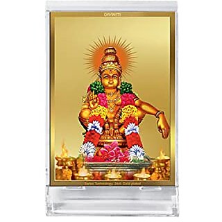                       DIVINITI Shri Salasar Balaji God Idol Photo Frame for Car Dashboard Table Dxc3xa9cor office | MCF 1CR Frames and 24K Gold Plated Foil| Religious photo frame idol for Pooja Gifts Items (6.2x4.5 CM)                                              