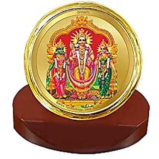                       DIVINITI Lord Panchmukhi Hanuman Ji God Idol Photo Frame for Car DashboardACF 3A ACRYLIC Frame 24K Gold Plated Foil and  Idol for Pooja Gifts Items (5.8X4.8 CM)                                              