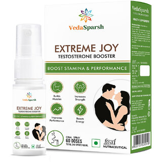 VedaSparsh Extreme Joy Oral Spray, For Men Performance, Stamina  Strength, 60 doses