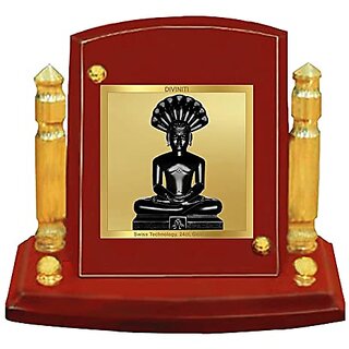                       Diviniti Parshvanatha Photo Frame for Car Dashboard Table Decor| MDF 1B P+ Classic Parshvanatha and 24K Gold Plated Foil| Religious Frame Idol for Pooja Worship Gifts Items (7 X 9 CM)                                              