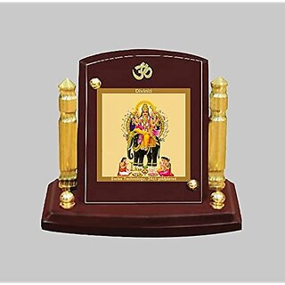                       DIVINITI Ram Darbar God Idol Photo Frame for Car Dashboard Table Dxc3xa9corMDF 1B wooden Frame 24K Gold Plated Foil and Engraved Pillars of BrassIdol for Pooja Gifts Items (7x 9CM)                                              