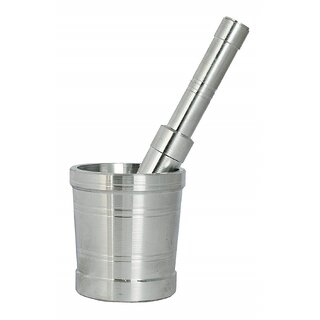                       (Khallad) Aluminium Ohkli  Musal Masher for Kitchen (Small)                                              