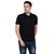 Tee Stores Mens Black Solid Polo T-Shirt