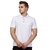 Tee Stores Mens White Solid Polo T-Shirt