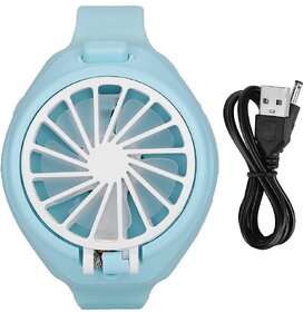 Portable Mini Watch-Shaped Fan, Kids USB Rechargeable Fan Cute Foldable Fan, with 3 Wind Level Settings, Adjusted Angle,
