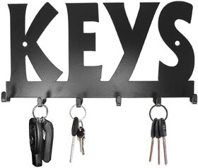 Ruwa Stylish Wall Key Holder Metal - Model Black Keys