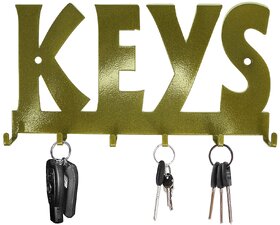 Ruwa Stylish Wall Key Holder Metal - Model Golden Keys