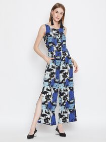 Purys Blue Jumpsuits For Womens