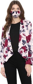 PURYS Pink Printed Shrugs for Women