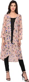 PURYS Beige Floral Shrugs for Women