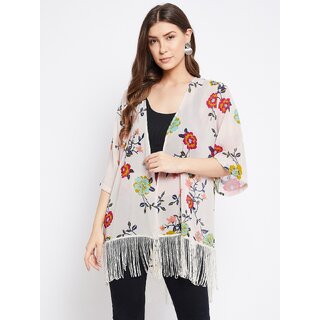                       PURYS Multicolor Printed Shrugs for Women                                              