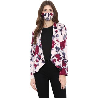                       PURYS Pink Printed Shrugs for Women                                              