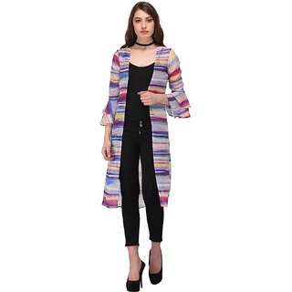                       PURYS Multicolor Printed Shrugs for Women                                              