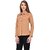 Purys Women Brown Poly Cotton Solid Formal Shirt