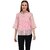 Purys Women Pink Poly Cotton Floral Casual Shirt