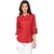 Purys Women Maroon Rayon Solid Casual Shirt